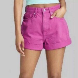 Wild Fable Highest Rise Mom Shorts.  Magenta Pink.  Size 4. EUC.